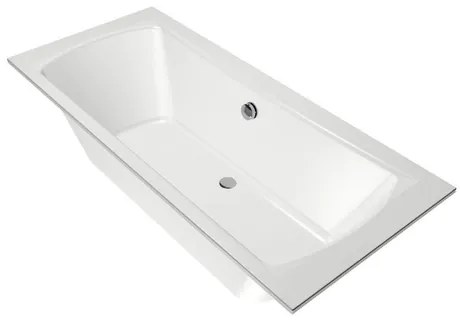 Xenz Robijn Duobad - 180x80x48 - afvoer Midden - acryl - wit 6987-01