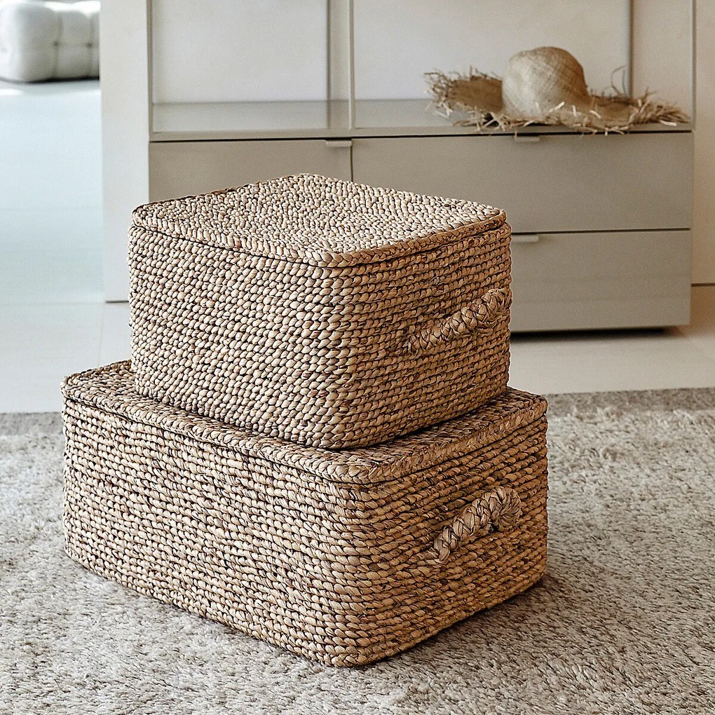 Rechthoekige geweven mand van waterhyacint, LIAN