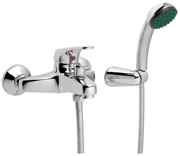 GO by Van Marcke Fresh eengreepsmengkraan baddouche compleet inclusief handdouche hartafstand 15 cm keramische schijven inclusief rozetten en S-koppelingen 101030-