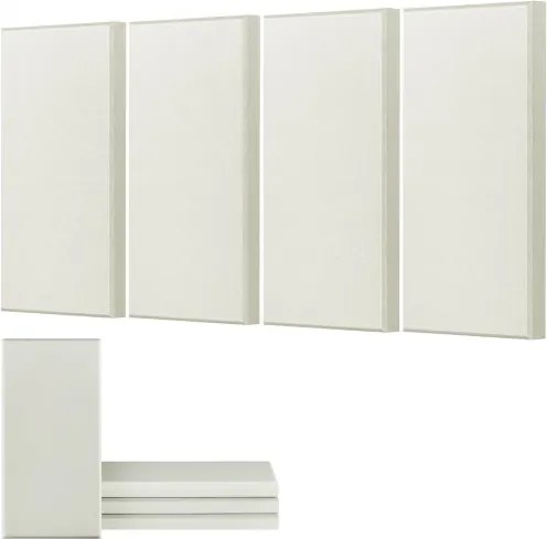 VEVOR akoestische panelen, 4-pack, 600x300x50 mm, wandpanelen, geluidsabsorberende panelen, zelfklevende geluidsdichte wandpanelen, voor studio's, kantoren, thuisbioscopen, vergaderruimtes, beige
