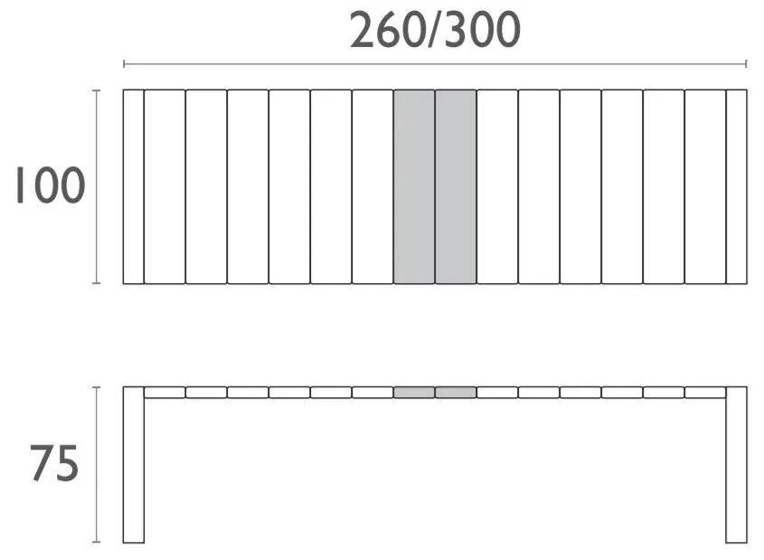 Siesta  Tuintafel - Vegas XL - Wit - Uitschuifbaar 260/300 cm