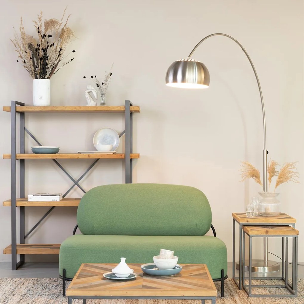 Zilveren Minimalistische Booglamp