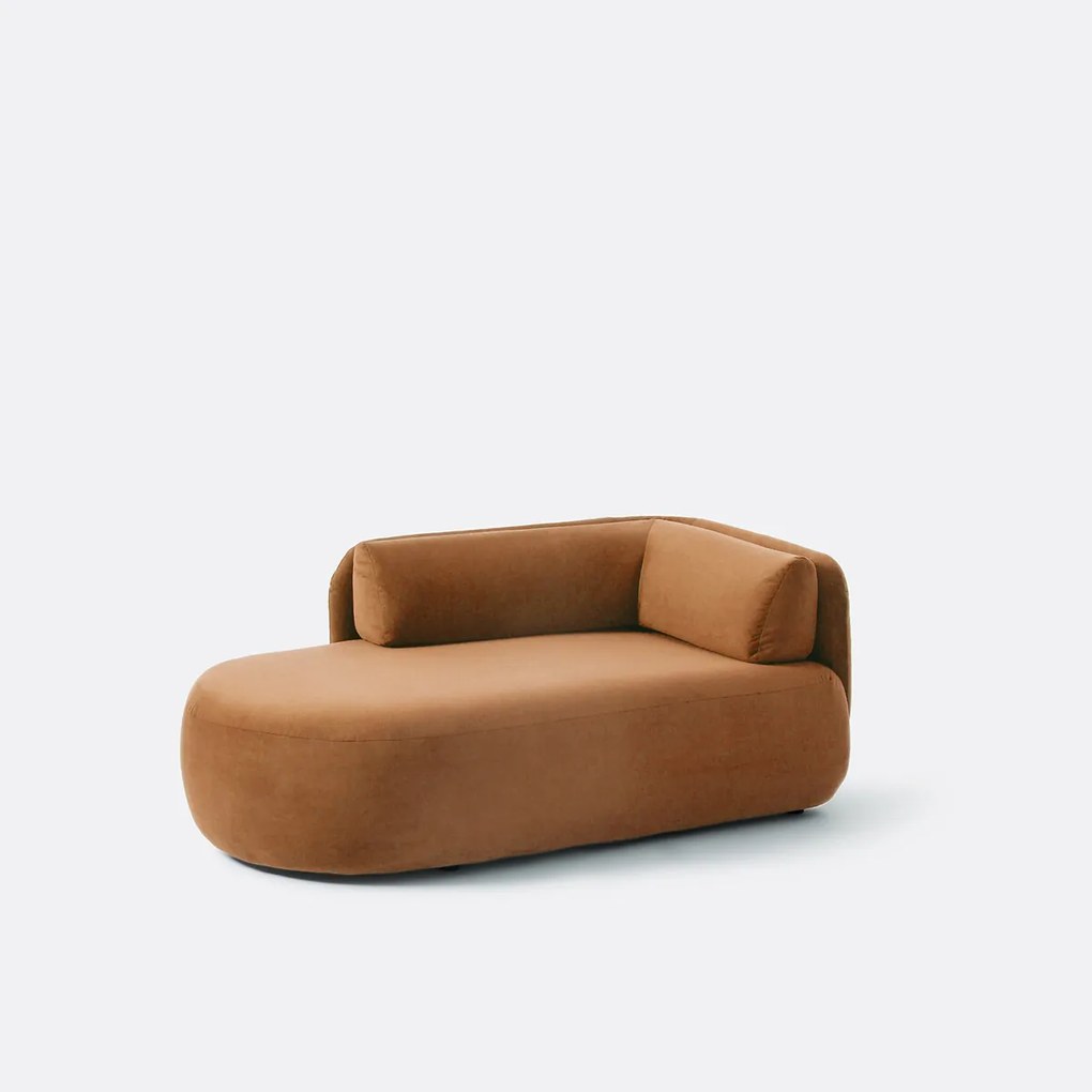 Longchair links, fluweel, Méridiano