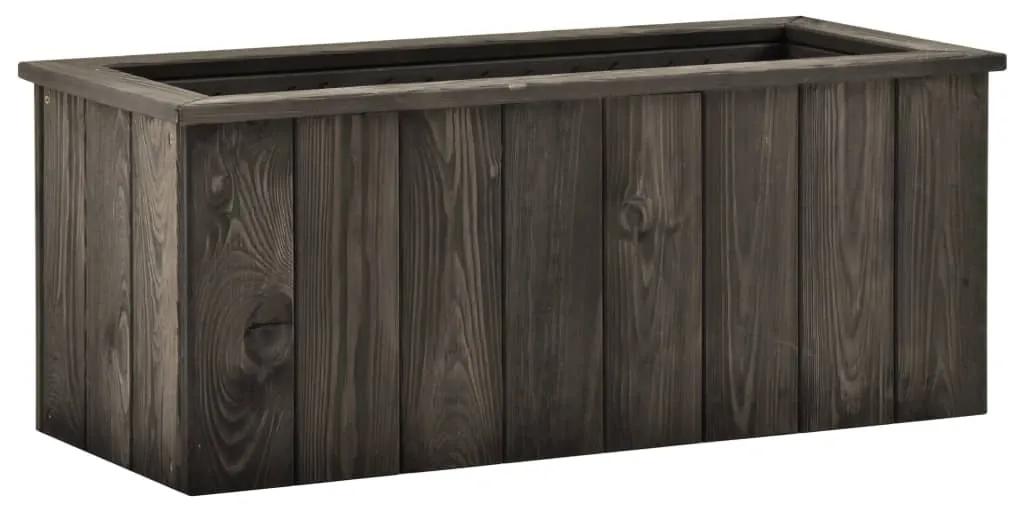 vidaXL Plantenbak verhoogd 74x32x30 cm massief grenenhout grijs