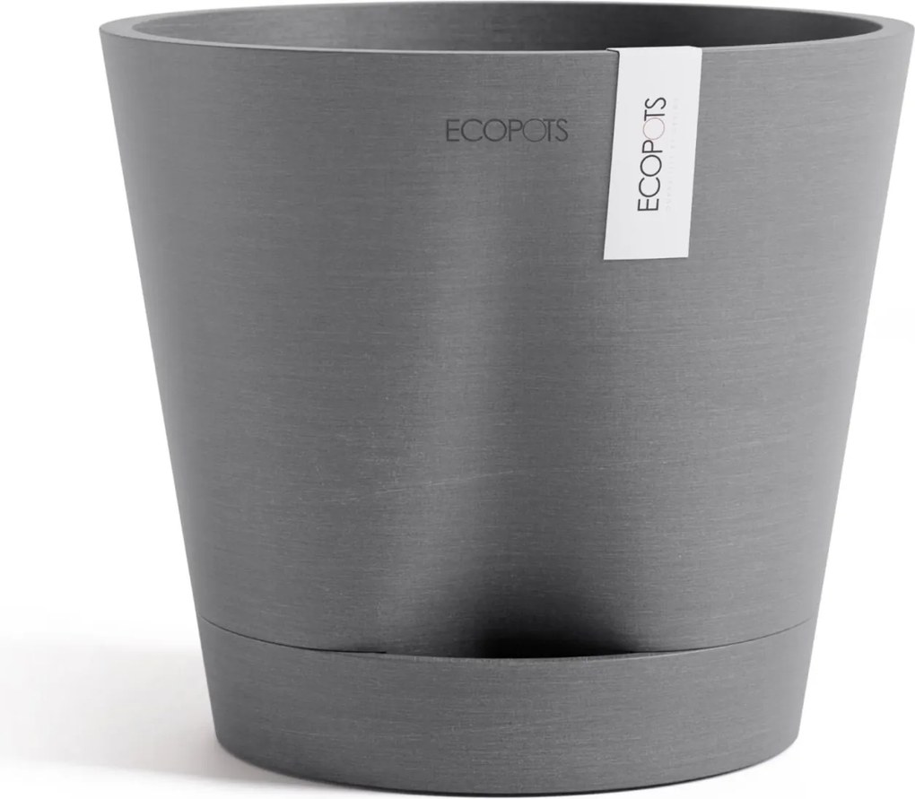 Ecopots bloempot Venice 2 20- Rond - Grey - Diameter 20,1 x H17,7 cm