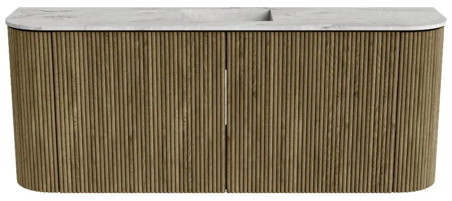 Mondiaz Joya DLux 105cm toiletmeubel ronding links/rechts dusk met wastafel faye midden zonder kraangat glace