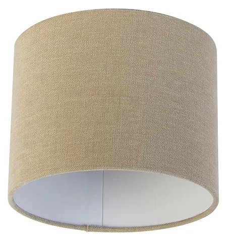 Stoffen lampenkap lichtbruin rond 18/18/14