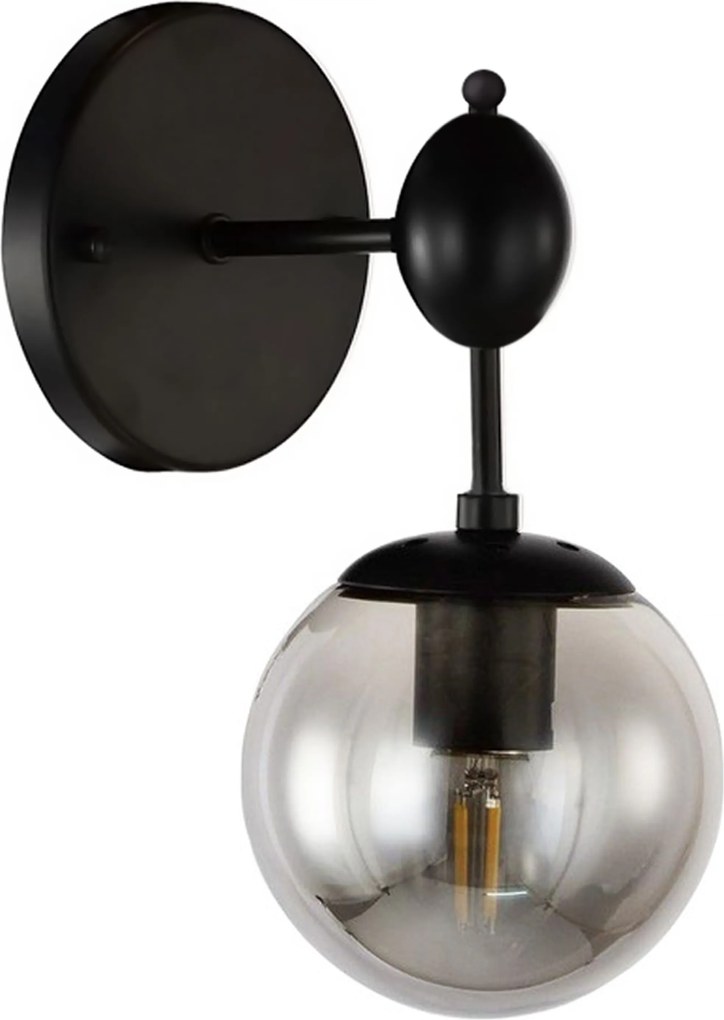 Wandlamp Glazen Wandlamp Zwart APP750-1W