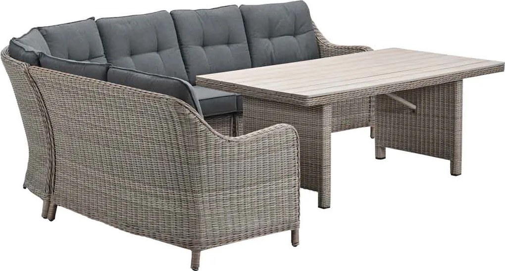 Garden Impressions Nova lounge dining set 5-delig - mystic grey