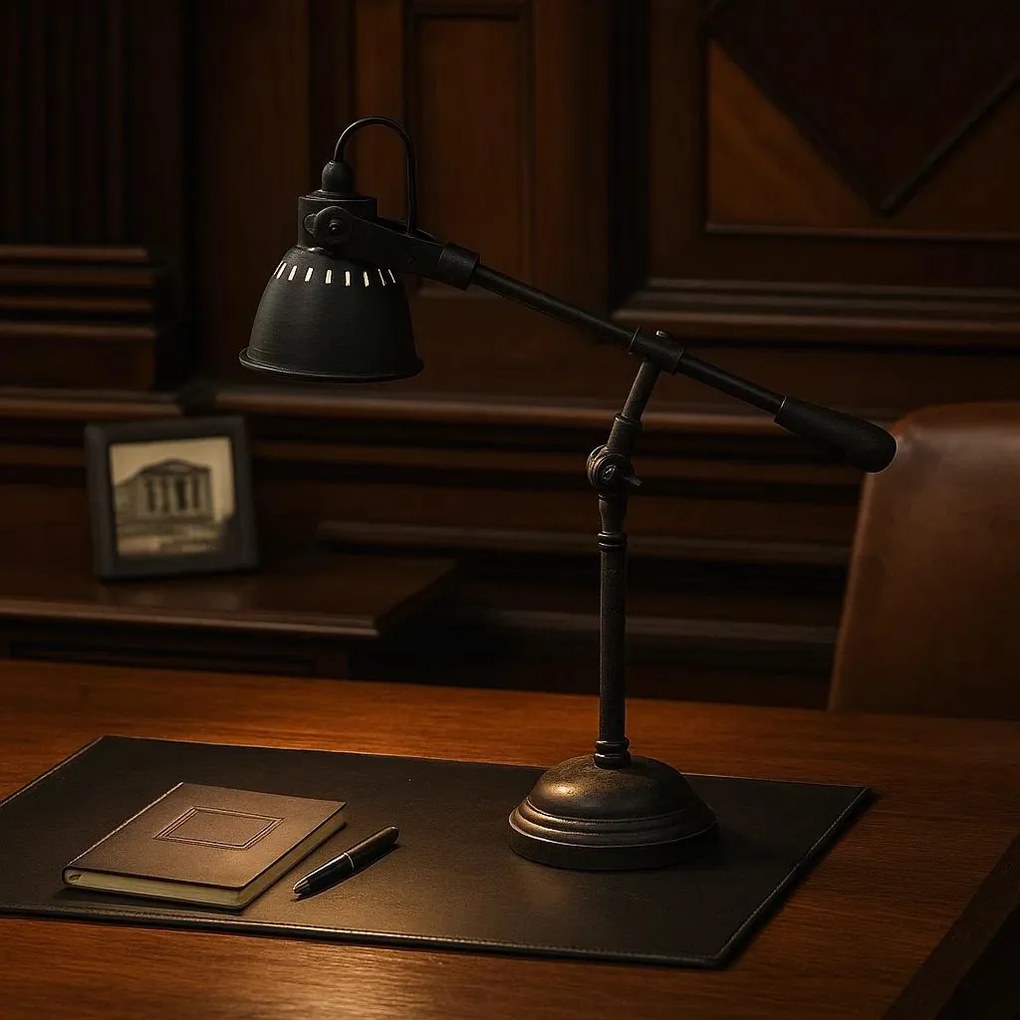 Bureaulamp Key West antiek Zwart