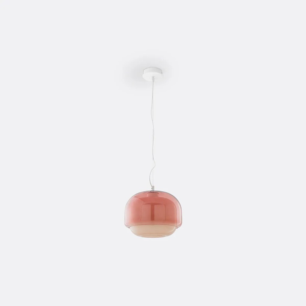 Hanglamp in gekleurd glasØ30,5 cm, Kinoko