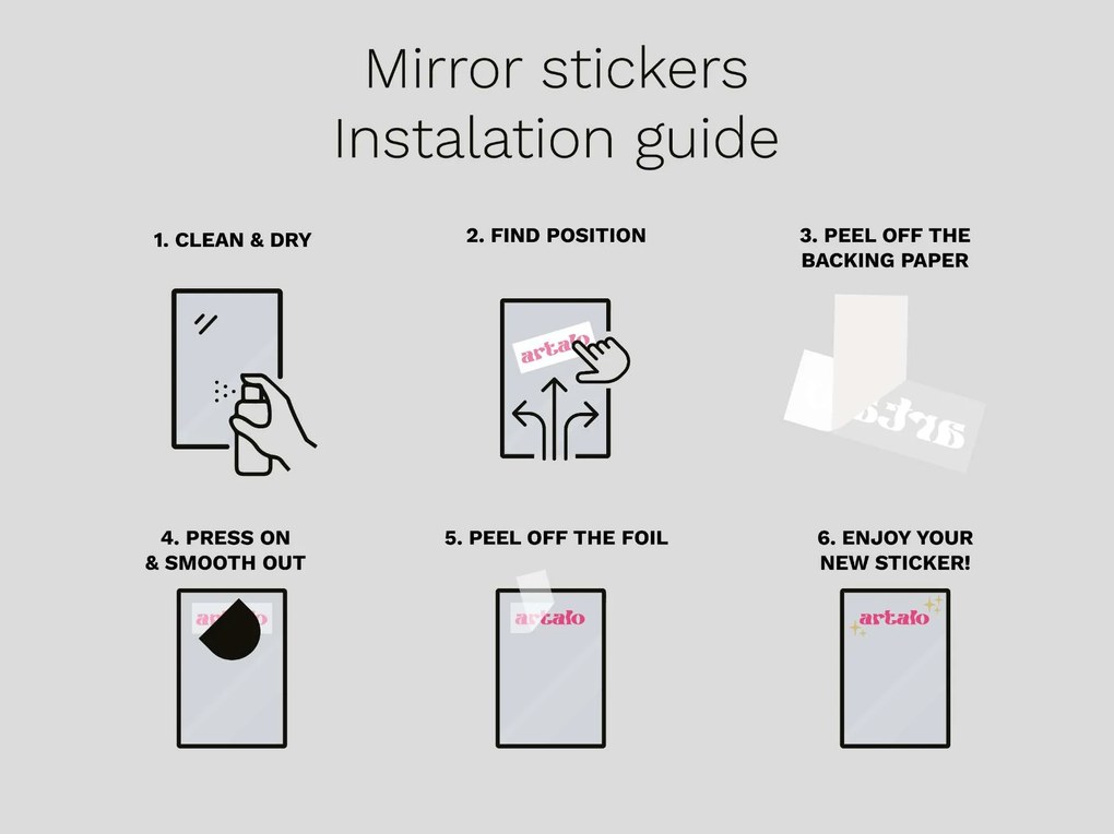 Spiegelsticker S36 – Love yourself always.