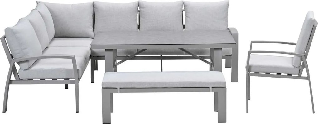 Garden Impressions Cameron lounge dining set 5-delig links - taupe