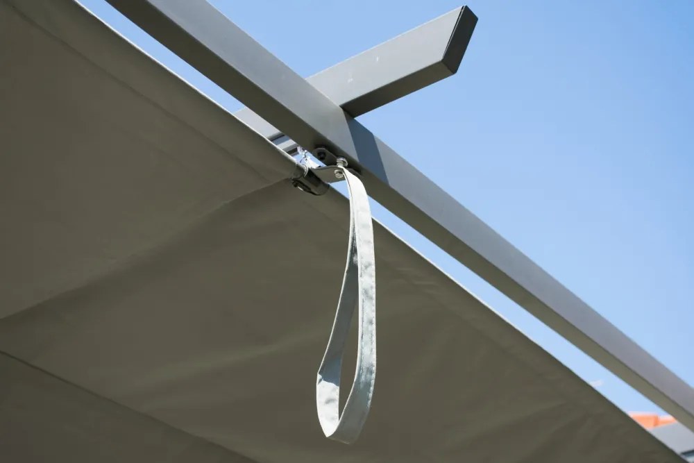 Antraciet terrasoverkapping Santana 4x4m Tuinpunt