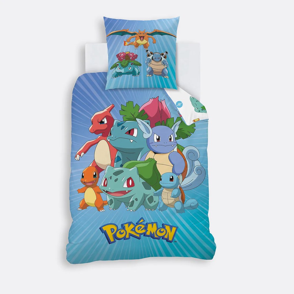 Bedset voor kinderen, katoen, vierkant kussensloop