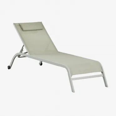 Verstelbare Ligstoel Met Kussen Therys Groen – Khaki - Sklum