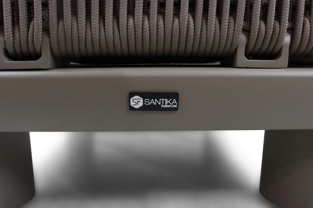 Hoek loungeset 6 personen Aluminium/Rope /Ceramic stone Taupe  Santika Furniture Santika