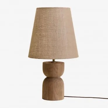 Diniz Tafellamp Mangohout & ↑20 Cm & Ø30 Cm - ↑30 Cm Alidara - Sklum