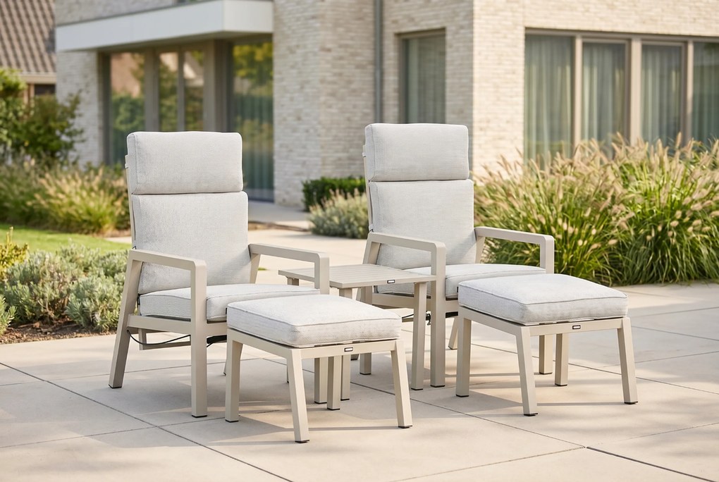 Bistroset 2 personen Aluminium Taupe Lifestyle Garden Furniture Albelli
