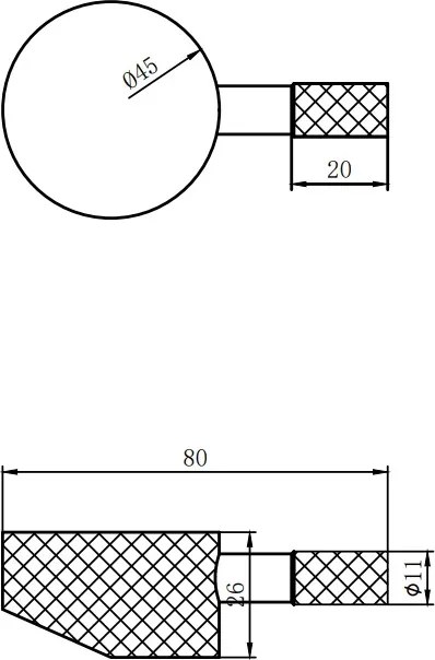 Saniclear Nero Curved hendel voor Matrix wastafelkraan (SK11754)