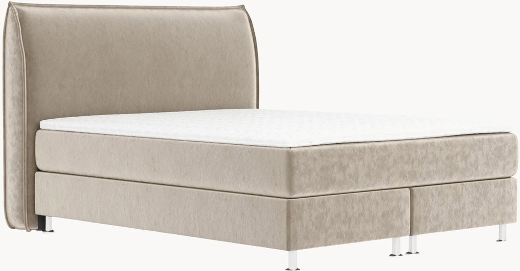 Handgemaakte fluwelen divan bed Chermin, H4