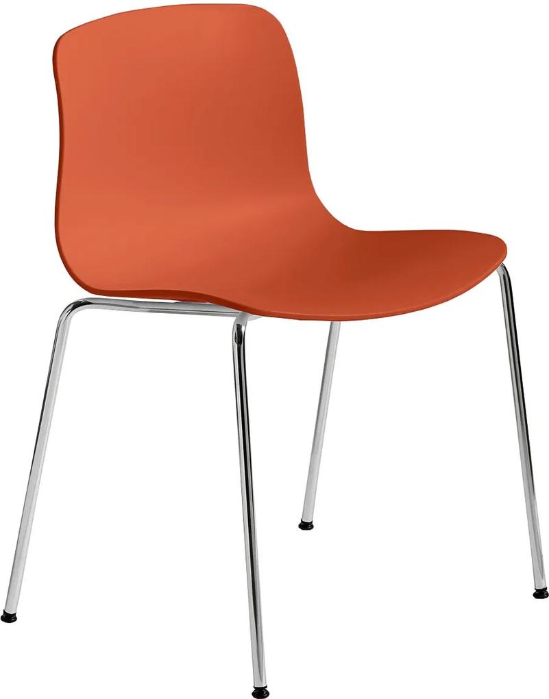 Hay About A Chair AAC16 Stoel Met Chroom Onderstel Orange