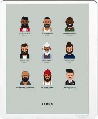 Le Duo Hipster Poster 40 x 50 cm