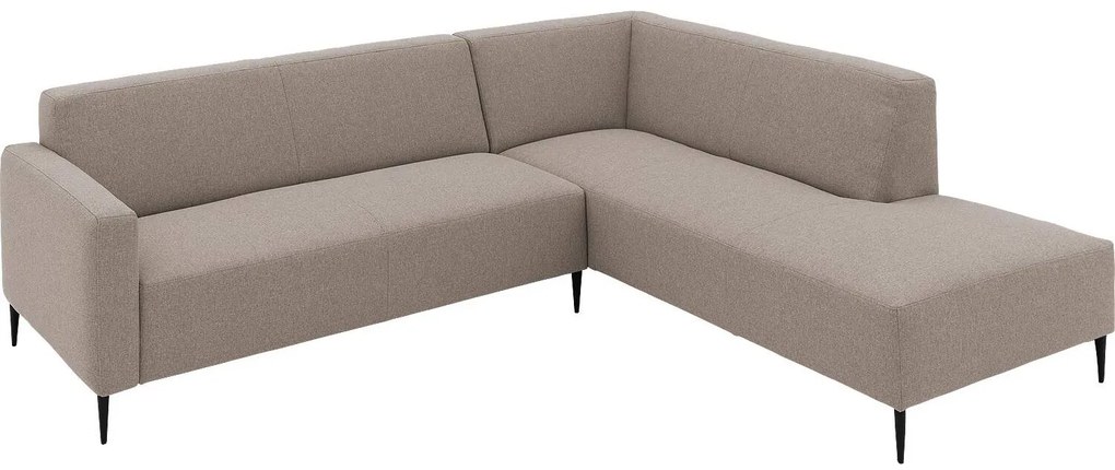 Goossens  Key West grijs, stof, 2,5-zits, modern design met ligelement rechts