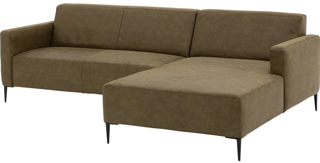 Goossens Key West groen, micro leer, 2,5-zits, modern design