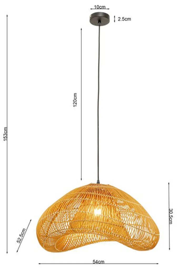 Kare Design Aloha Drop Uno Organische Hanglamp Rotan