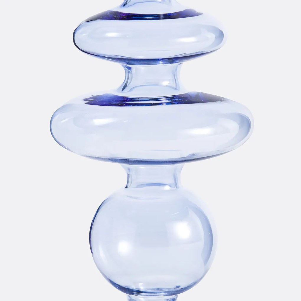 Kandelaar in glas H20 cm, Chilava