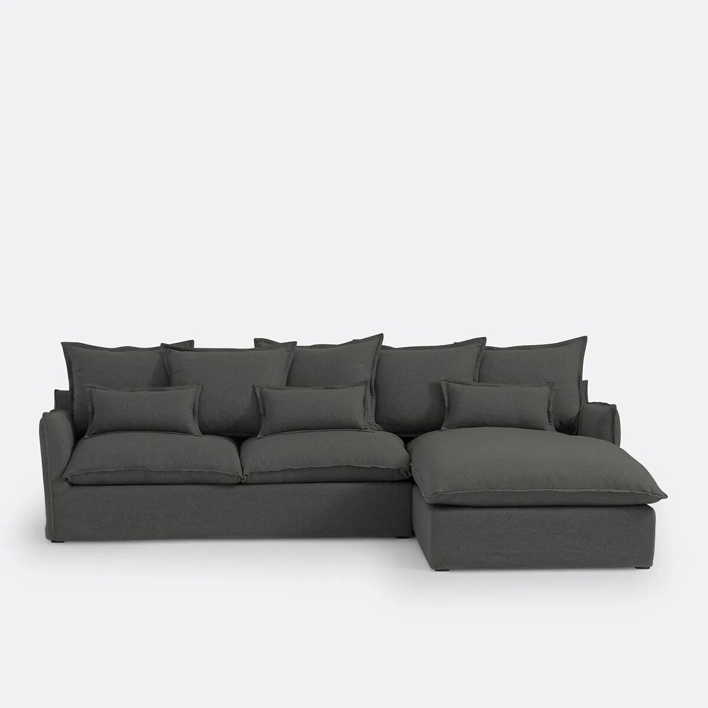 4-zits hoekbank in polyester, ODNA