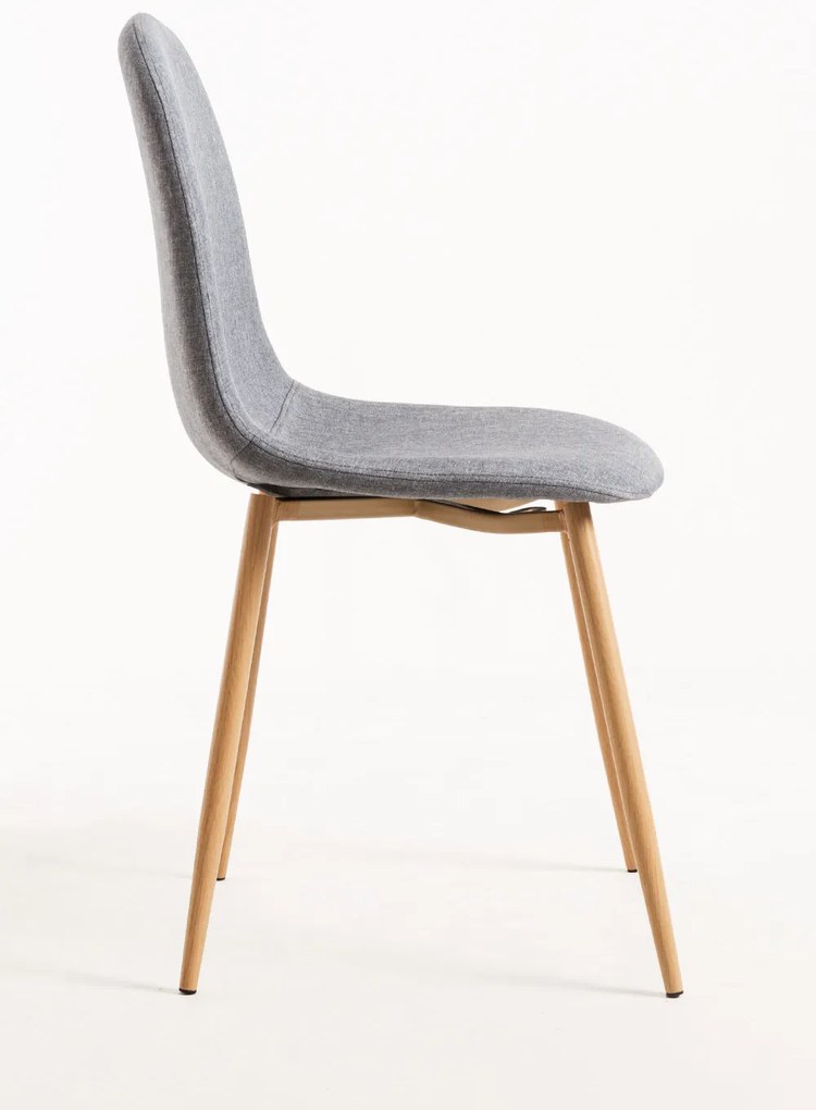 Set 4 Teok Stoffen Stoelen