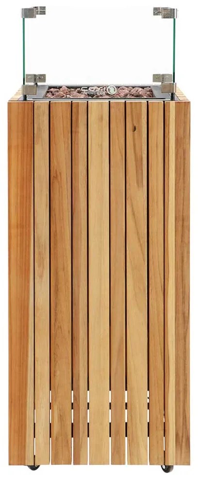 Cosi Fires Cosipillar square sfeerhaard - teak