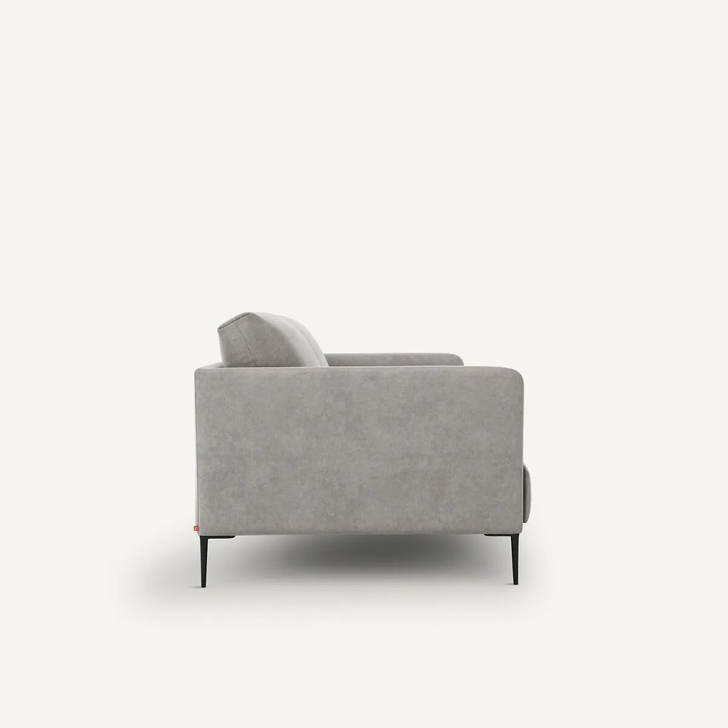 Compacte zitbank in stonewashed fluweel, Oscar, design E. Gallina