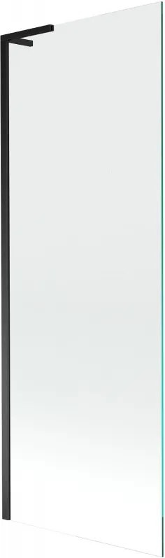 Mexen Next L badwand 1-deurs 70 x 150 cm, transparant, zwart - 895-070-000-03-00-70