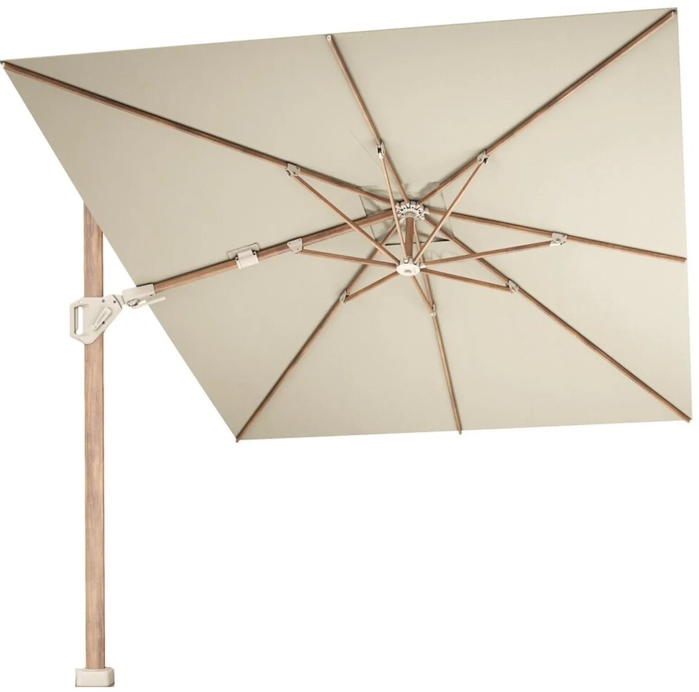 Challenger T2 premium parasol 350x260 cm teak champagne