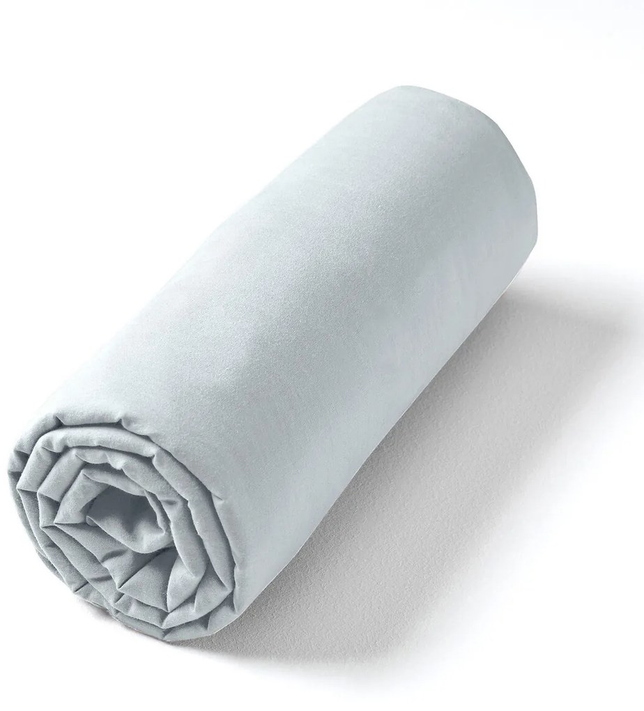 Drap-housse en voile de coton lavé, Gypse