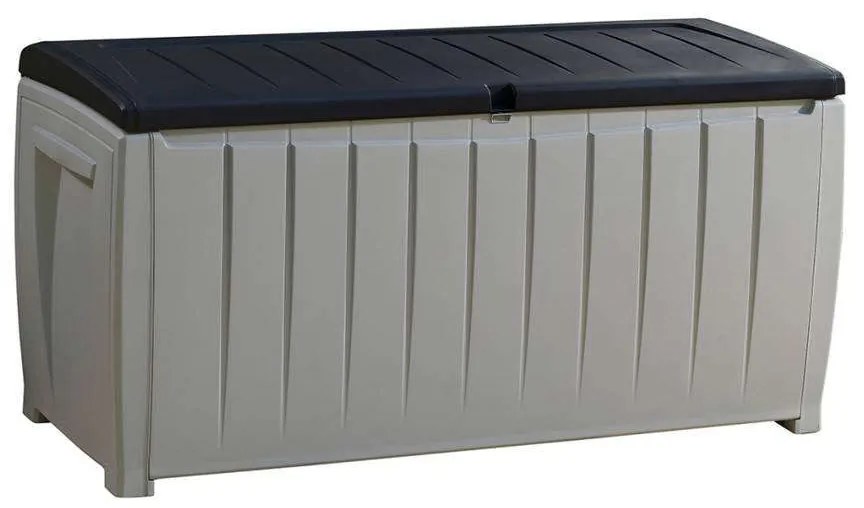 Novel Opbergbox - Zwart/grijs - 340L - 124x55x62,5cm