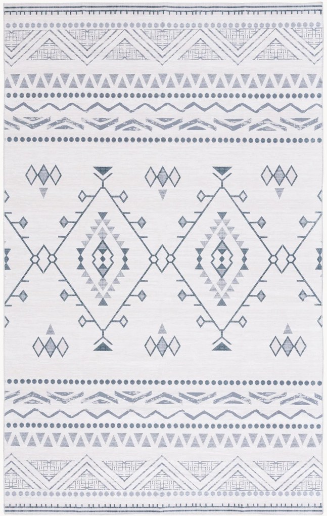 Handgeweven laagpolig vloerkleed Evangeline