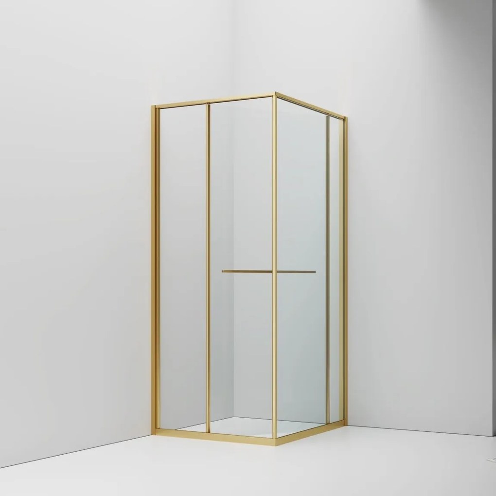 SaniGoods Harper douchecabine met schuifdeur 90x90x200cm goud