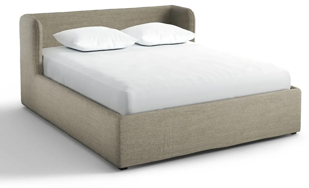 Kofferbed in linnen met ophefbare bedbodem, Robwig