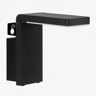 Luxore Aluminium Led Buitenwandlamp Op Zonne-energie Zwart - Sklum