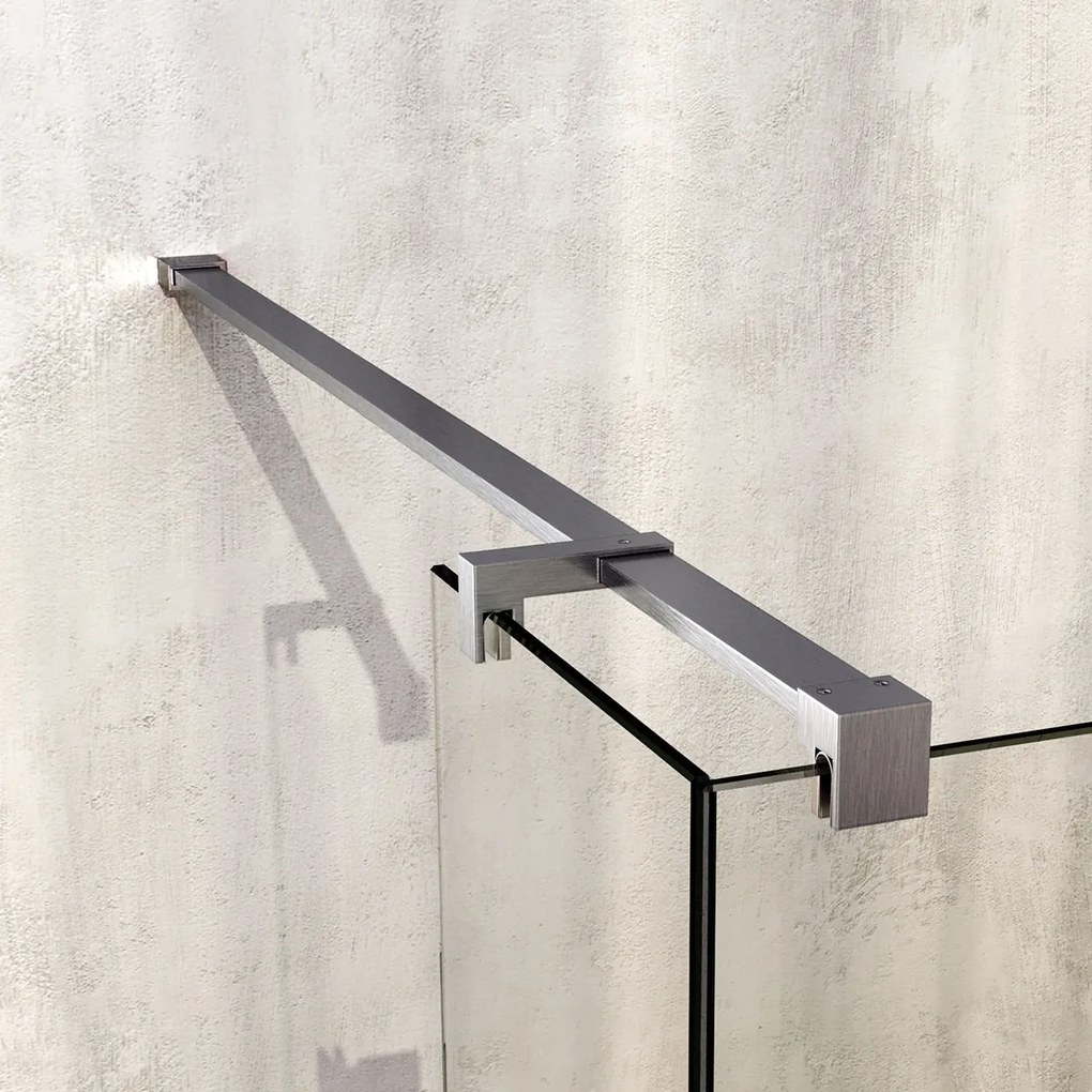 Brauer Void profielloze inloopdouche 120cm met 30cm zijwand RVS geborsteld PVD