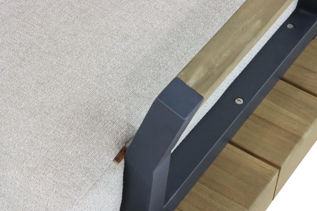 Tuinstoel Aluminium/Teak Old teak greywash Santika Supreme