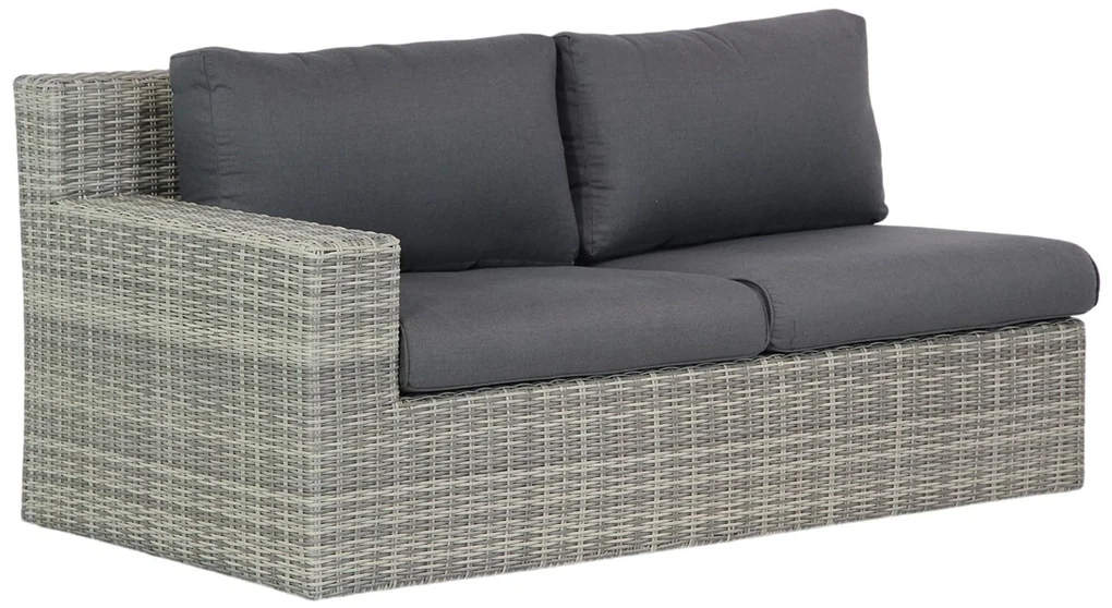 Dining Loungeset 5 personen Wicker Grijs Garden Collections Amico/Napoli