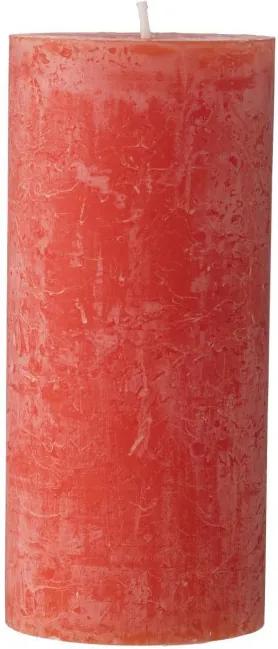 Rustieke Kaars 5 X 11 Cm (rood)