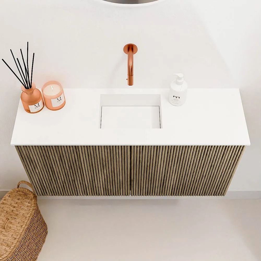 Mondiaz Joya 80cm toiletmeubel dusk met wastafel faye midden zonder kraangat talc