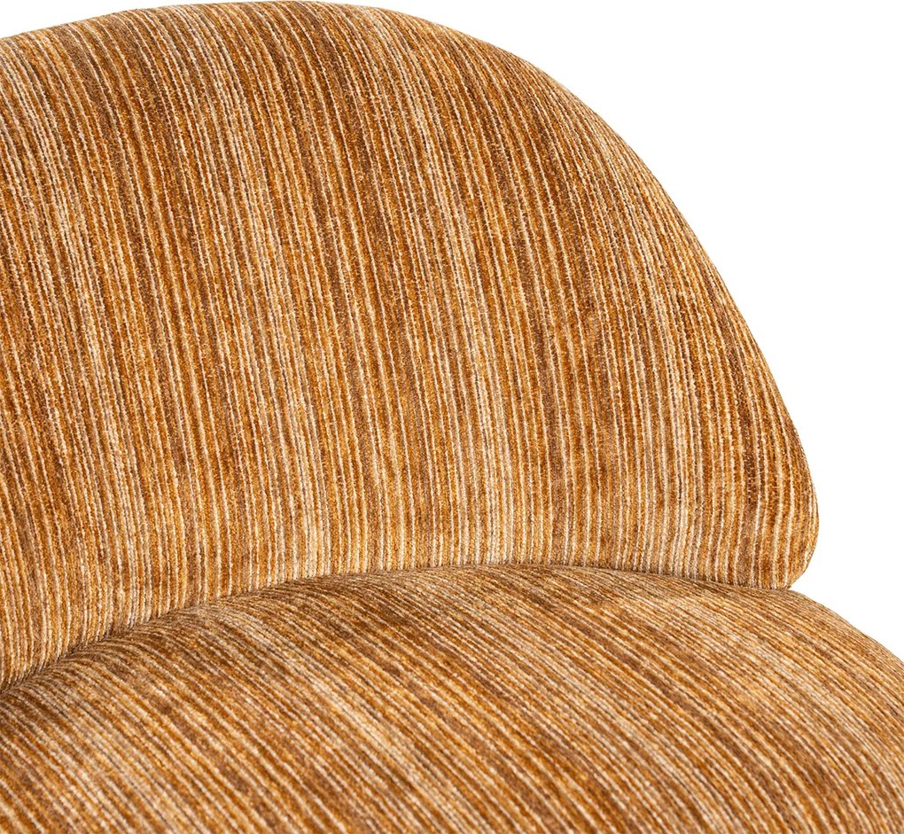 Retro Stoffen Fauteuil Mosterd