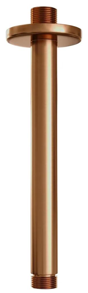 Brauer Copper Edition thermostatische inbouw regendouche met 3 standen handdouche, plafondarm en hoofddouche 30cm set 60 koper geborsteld PVD